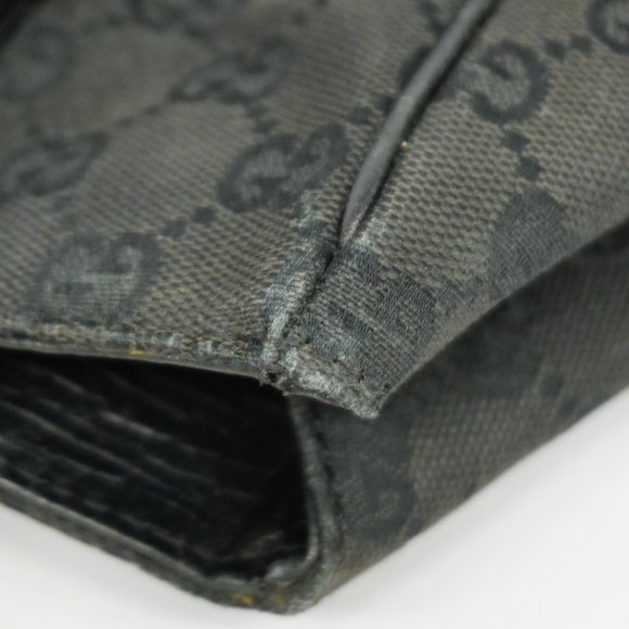 Gucci Tote Bag GG Canvas Bamboo 112530 Black Women's - Picture 6 of 14